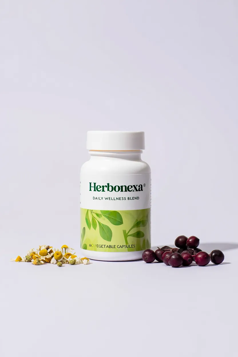 Herbonexa dietary supplement bottle with natural ingredients